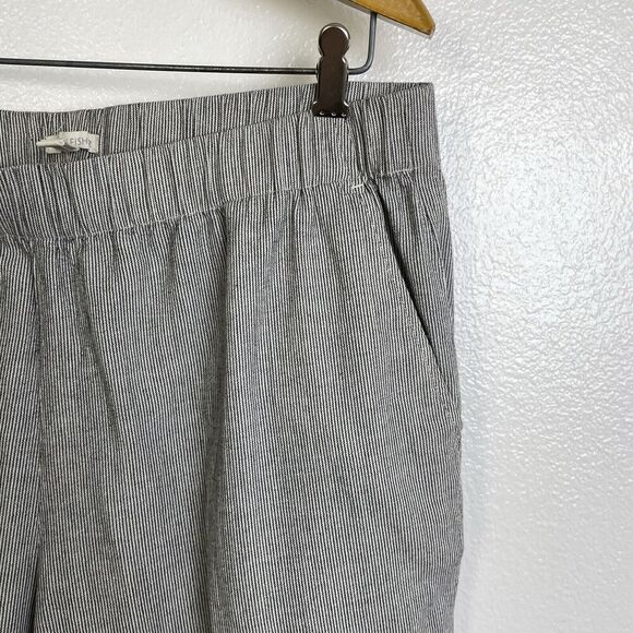 Eileen Fisher Organic Linen Tapered Pants Womens Multi Striped Crop Size Large - Picture 5 of 8